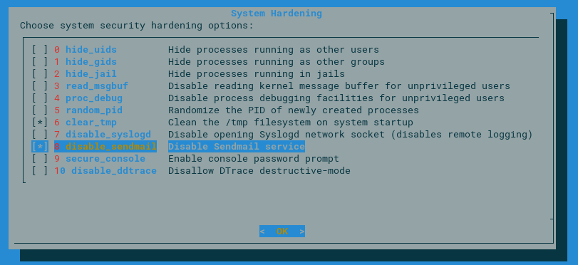 FreeBSD system hardening