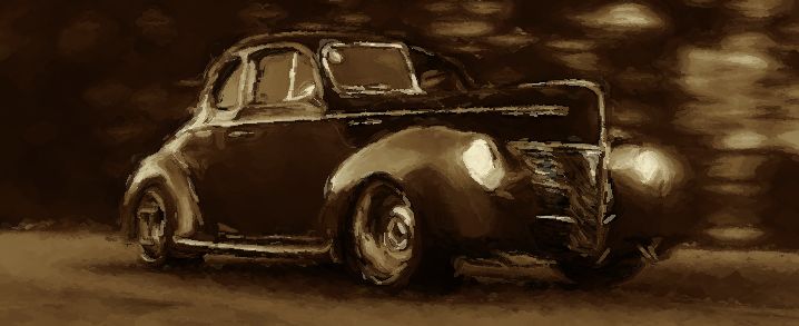 1940 Ford Coupe. "The Bootlegger," gothic short story by Alexander Sharp.