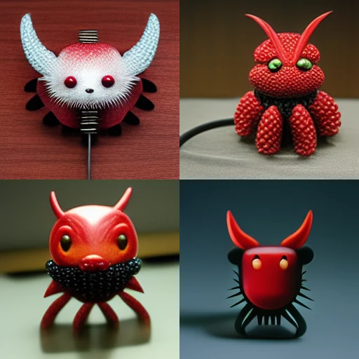 freebsd beastie with a raspberry pierced on his pitchfork (midjourney depiction)